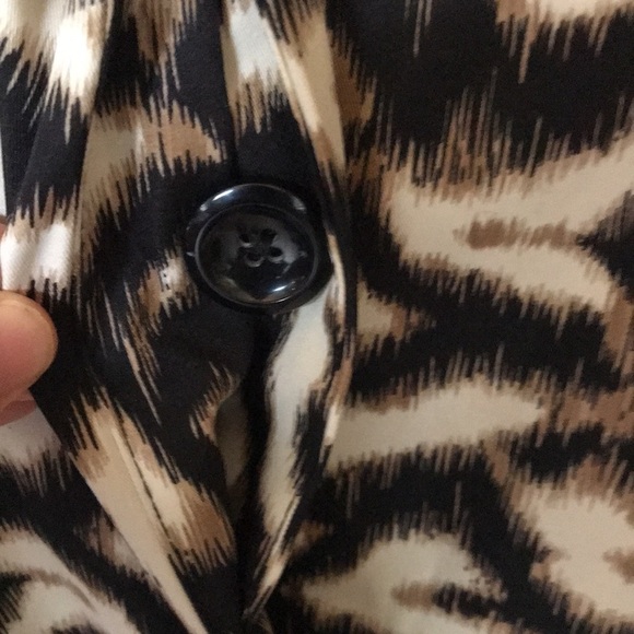 Sandro Studio Leopard Animal Print Jacket Button Up with Belt Mid Length Sz M - Picture 4 of 11